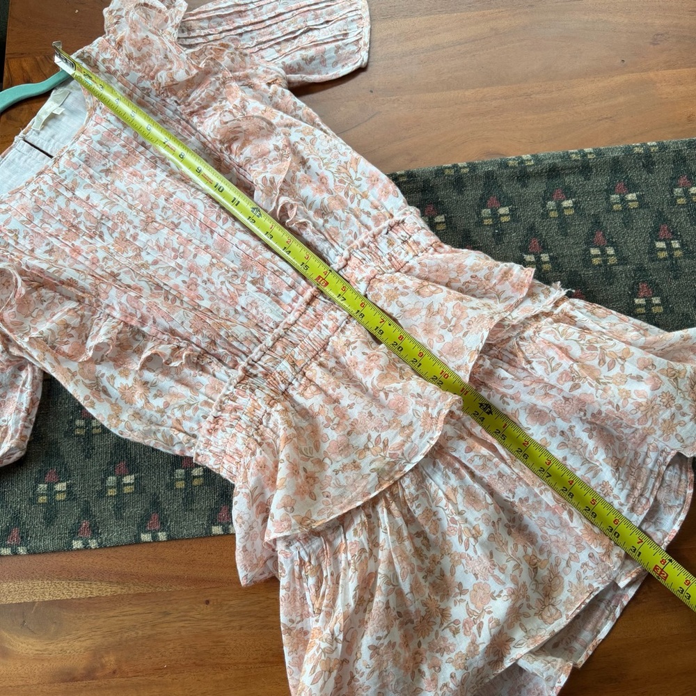 LOVESHACKFANCY Natasha Dress Vanilla Foam Ditsy Floral Print Size XS Cotton - Picture 16 of 16